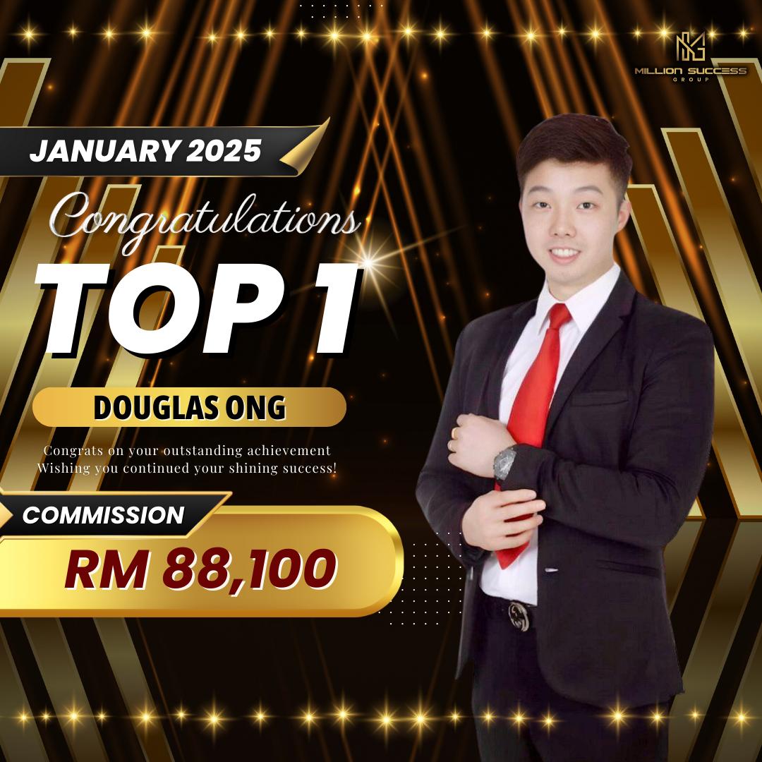 Douglas Ong, Top 1, January 2025, Million Success Group